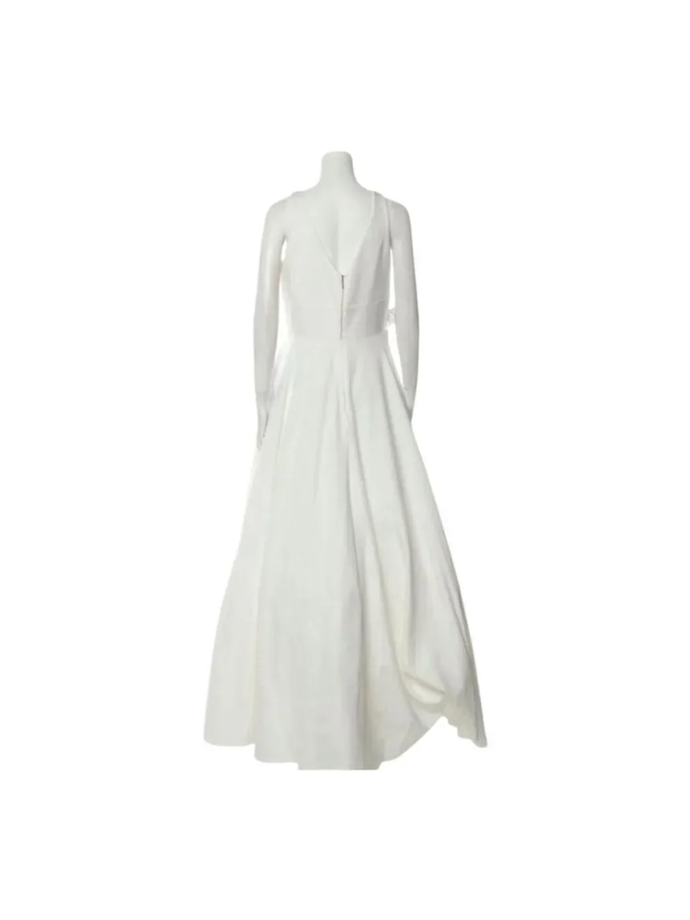 Mac Duggal Gown Size 8 White V-Neck - Picture 9 of 10